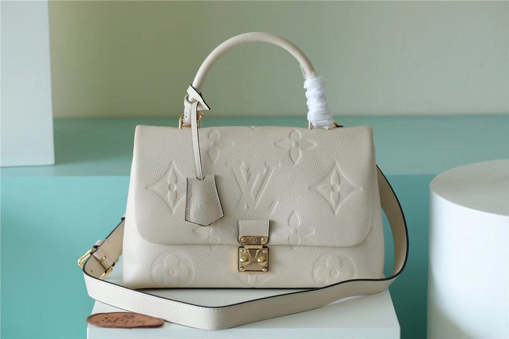 Louis Vuitton Madeleine MM Monogram Empreinte Creme Beige For Women,  Shoulder and Crossbody Bags 11.8in/30cm Louis Vuitton