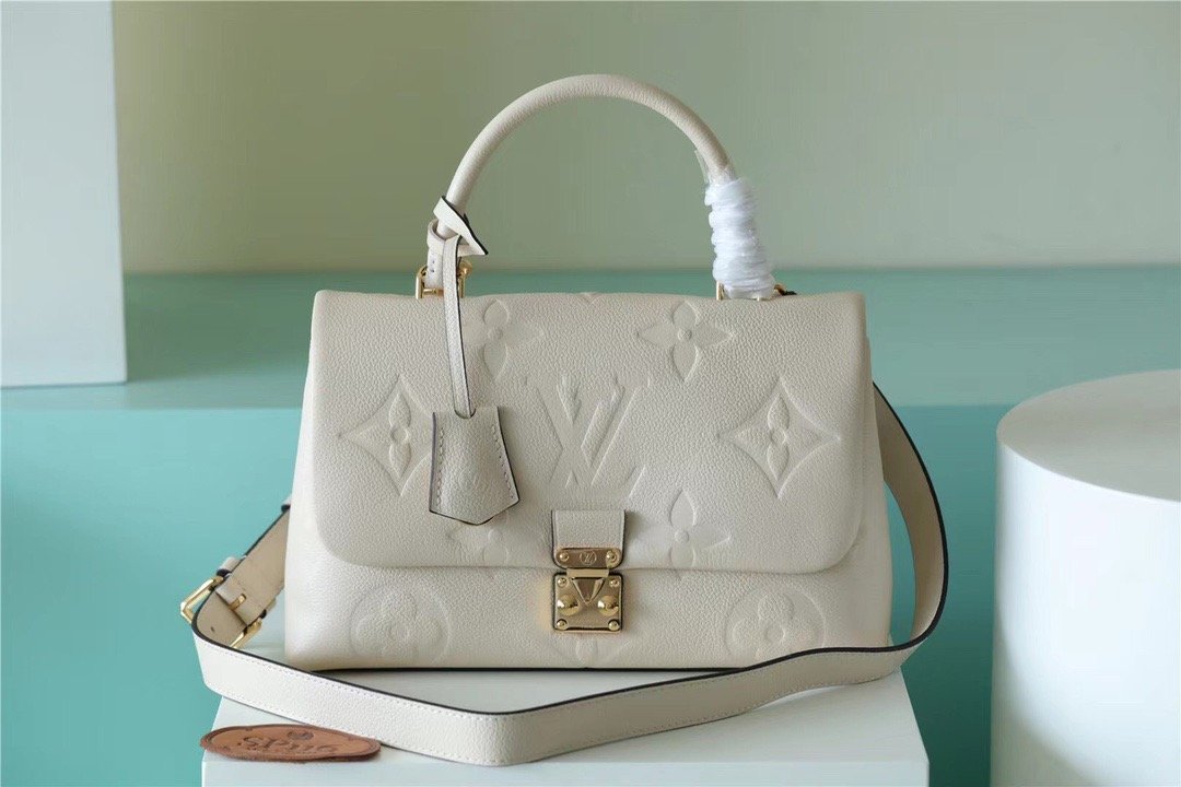 Louis Vuitton Madeleine MM Monogram Empreinte Creme Beige For Women,  Shoulder and Crossbody Bags 11.8in/30cm Louis Vuitton