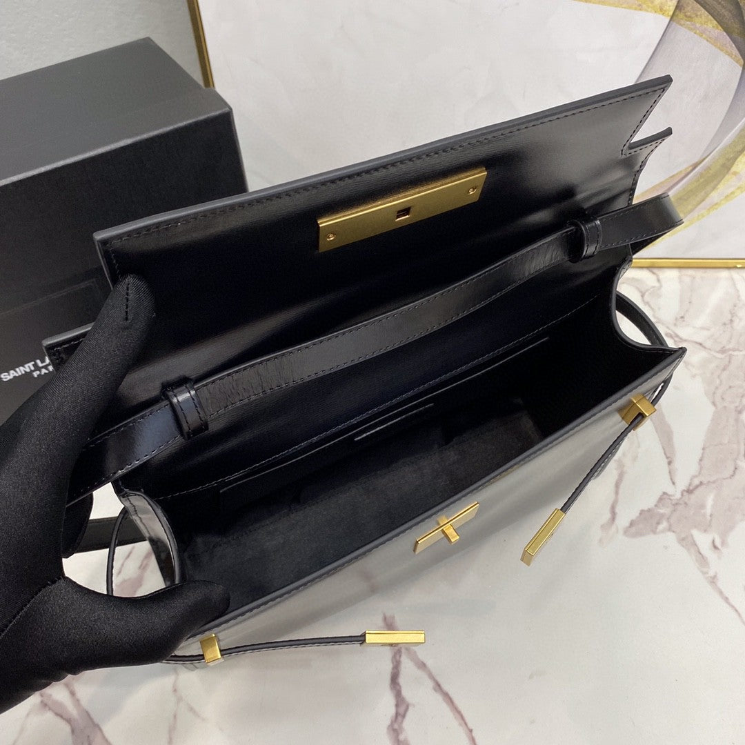 Manhattan Shoulder Bag In Box Black For Women 11.4in/29cm YSL 5792710SX0W1000