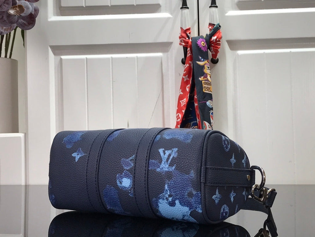Louis Vuitton Keepall XS Monogram Watercolor Blue Canvas By Virgil Abloh For Men, Bags, Shoulder And Crossbody Bags 8.3in/21cm Louis Vuitton M57844