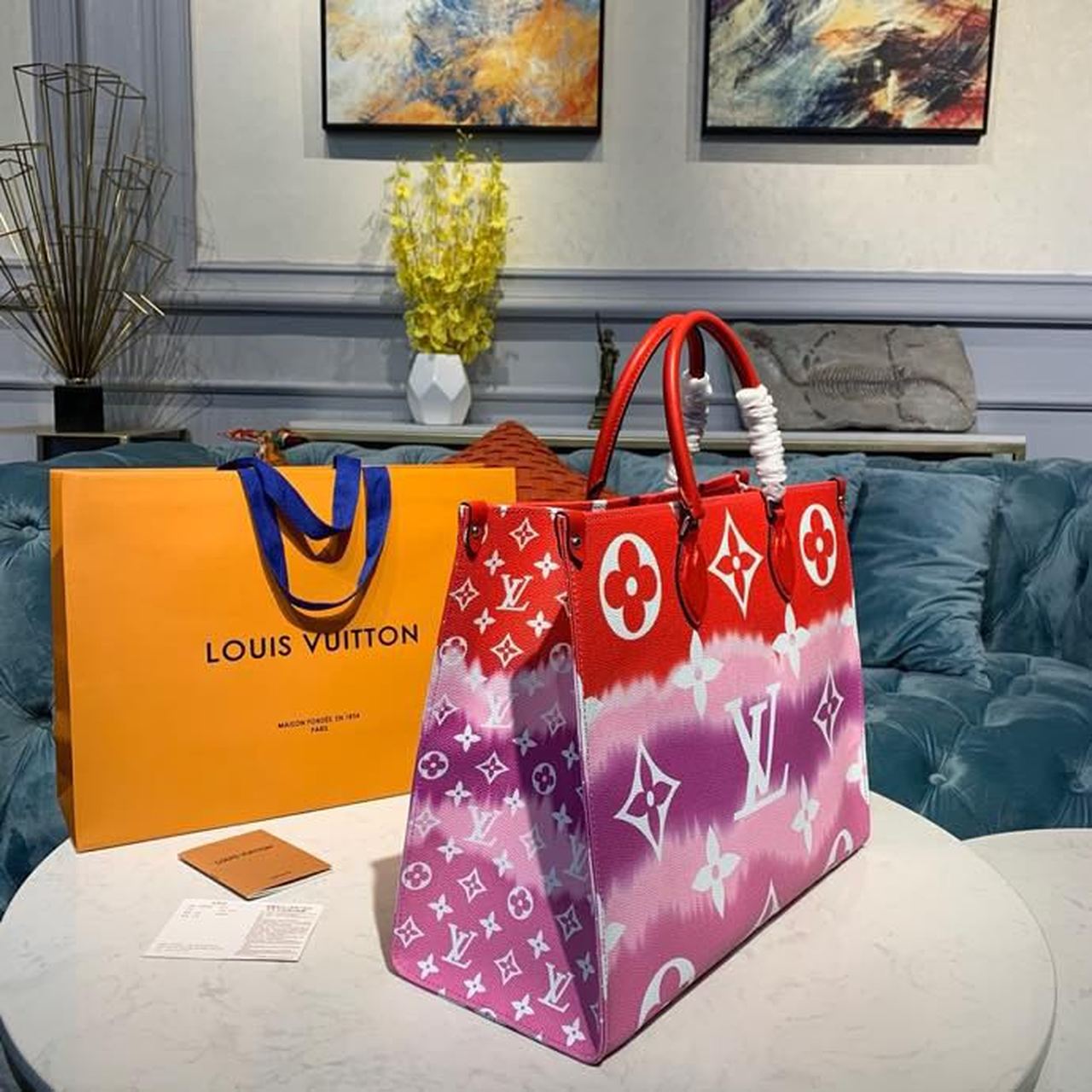 Louis Vuitton Escale Onthego GM Tote Bag Red For Women,  Shoulder Bags 16.1in/41cm Louis Vuitton M45121