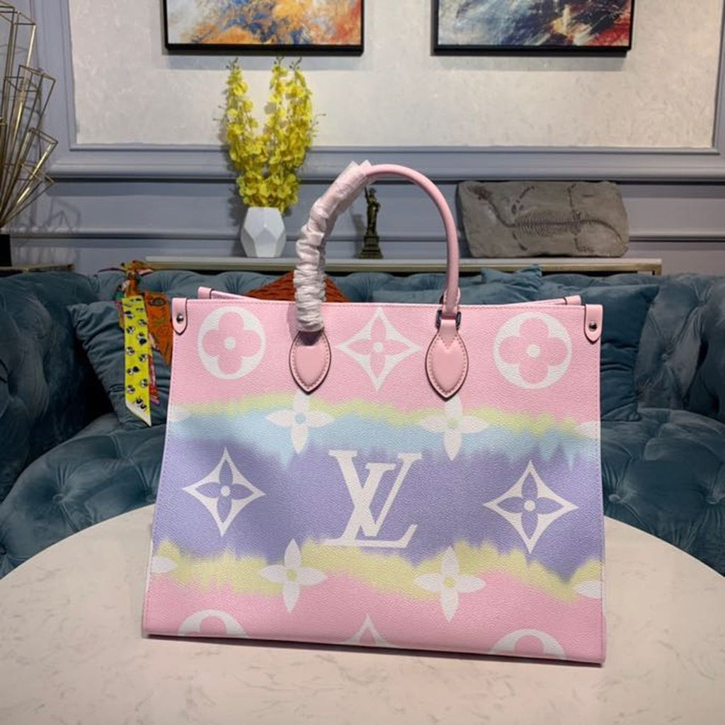 Louis Vuitton Escale OnTheGo GM Tote Bag Monogram Canvas Pastel Pink For Women,  Shoulder Bags 16.1in/41cm Louis Vuitton M45119