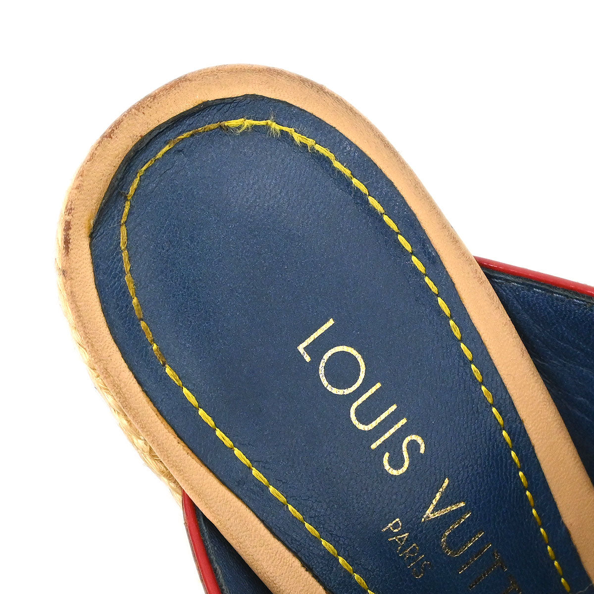 Louis Vuitton 2005 Monogram Denim Blue Sandals Shoes #36