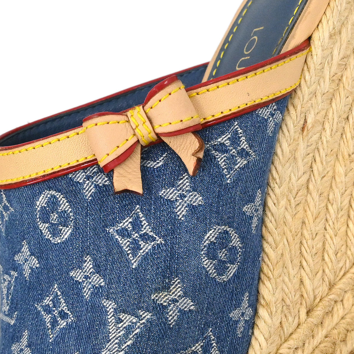 Louis Vuitton 2005 Monogram Denim Blue Sandals Shoes #36