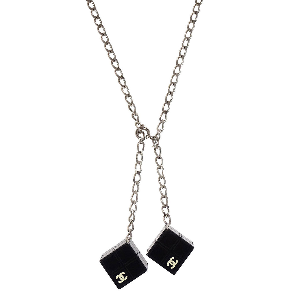 Chanel Square Chain Belt Silver 04S Small Good