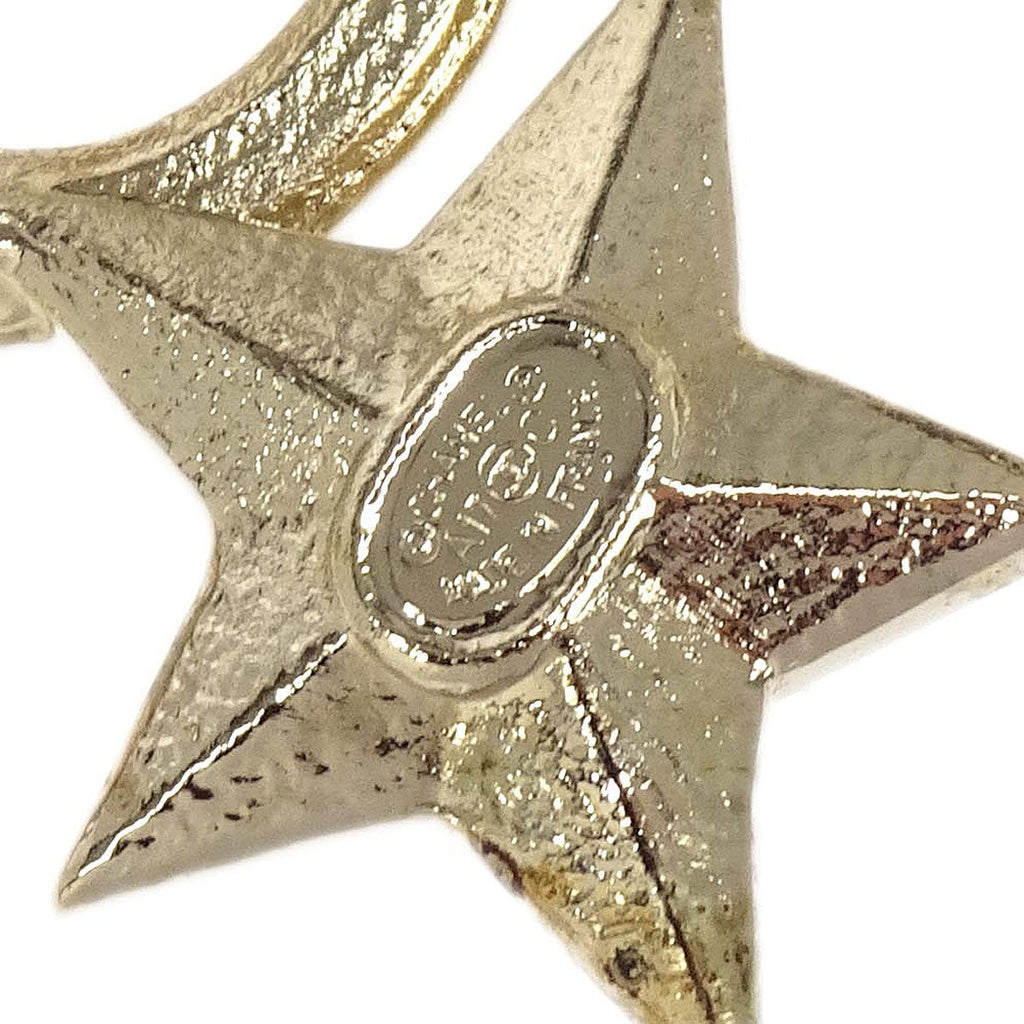 Chanel Star CC Brooch Pin Gold Rhinestone A17C