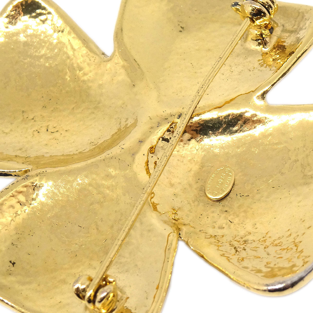 Chanel Cross Brooch Pin Gold 97P