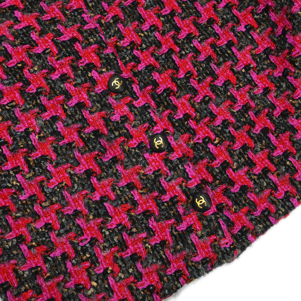 Chanel Setup Suit Collarless Jacket Skirt Pink #40