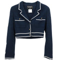 Chanel 1995 Single Breasted Jacket Navy #38