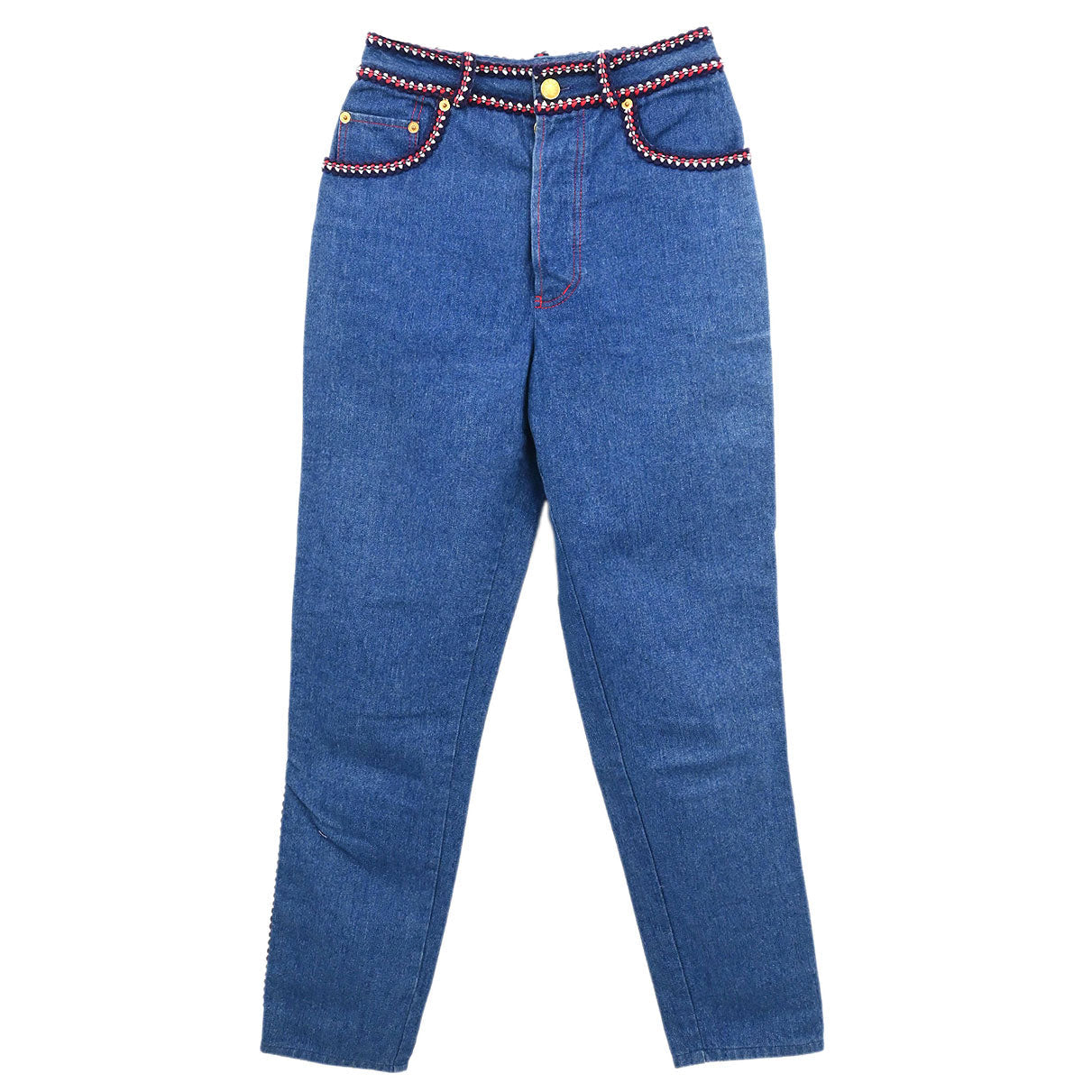 Chanel Long Denim Pants Blue #36