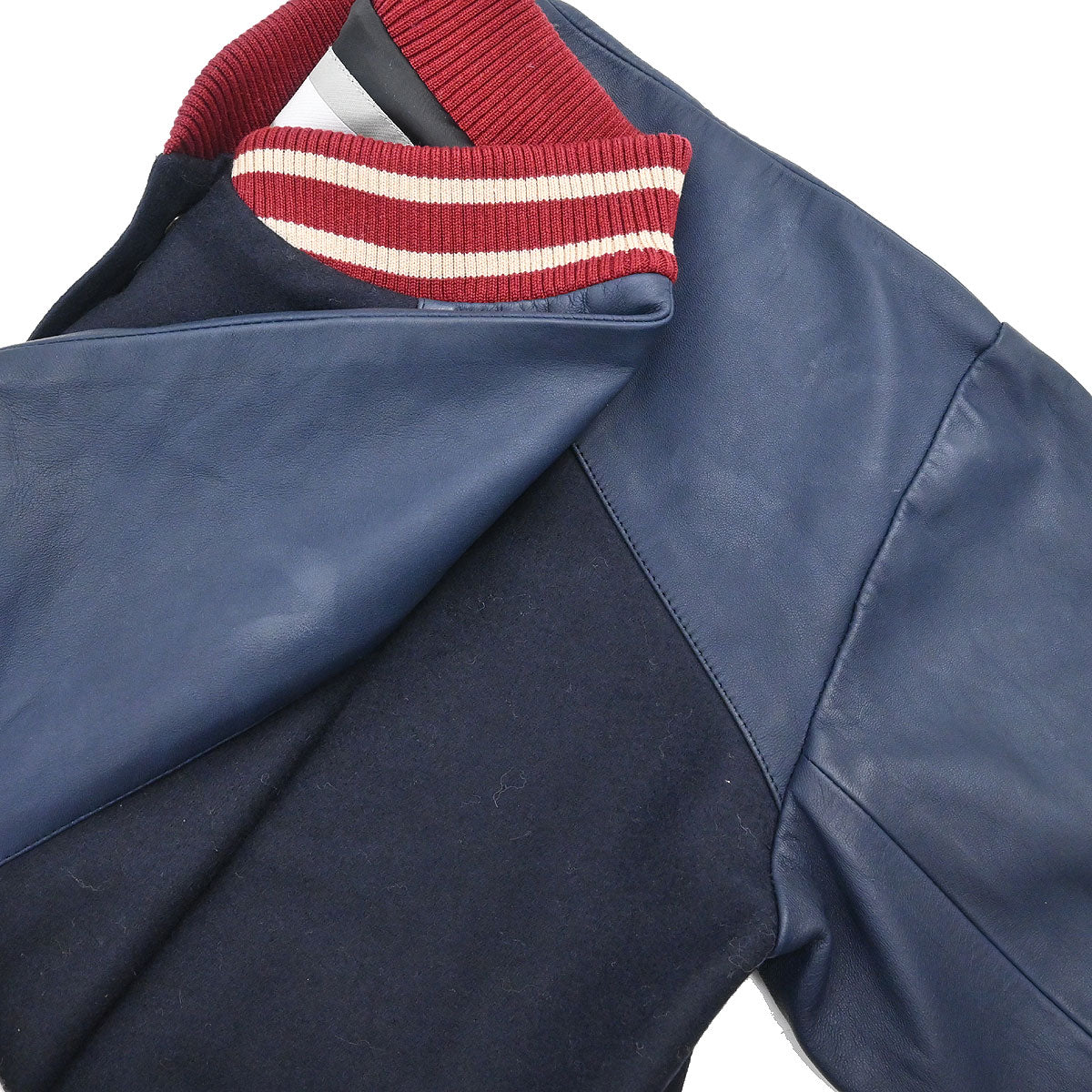 Chanel 2004 Sport Line Spring Letterman Bomber Jacket Navy #38