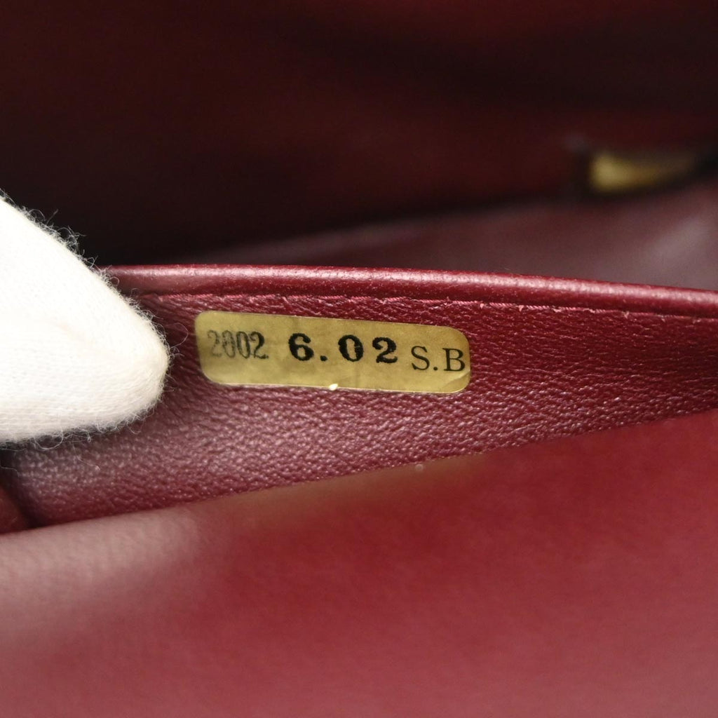 Chanel 2002-2003 Black Lambskin Medium Classic Double Flap Shoulder Bag