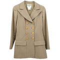 Chanel 1996 Double Breasted Jacket Beige #36