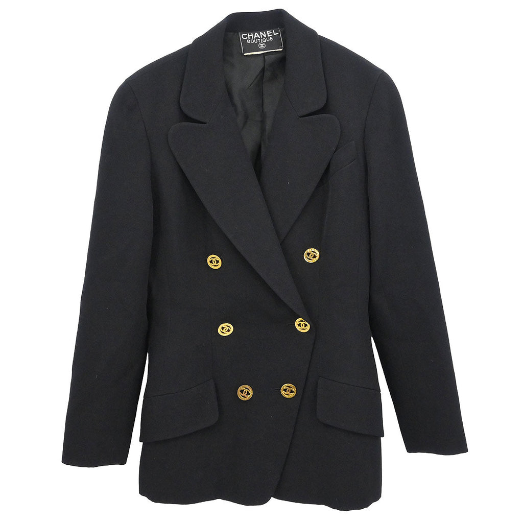Chanel Double Breasted Jacket Black