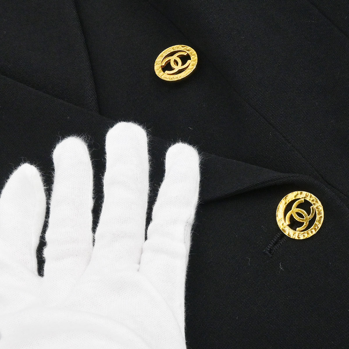 Chanel Double Breasted Jacket Black