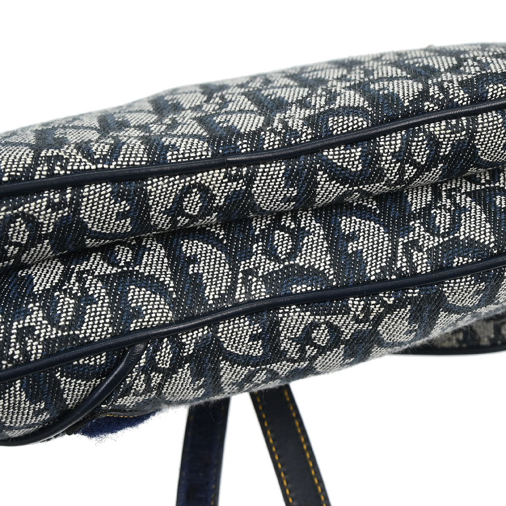 Christian Dior Navy Trotter Double Saddle Handbag