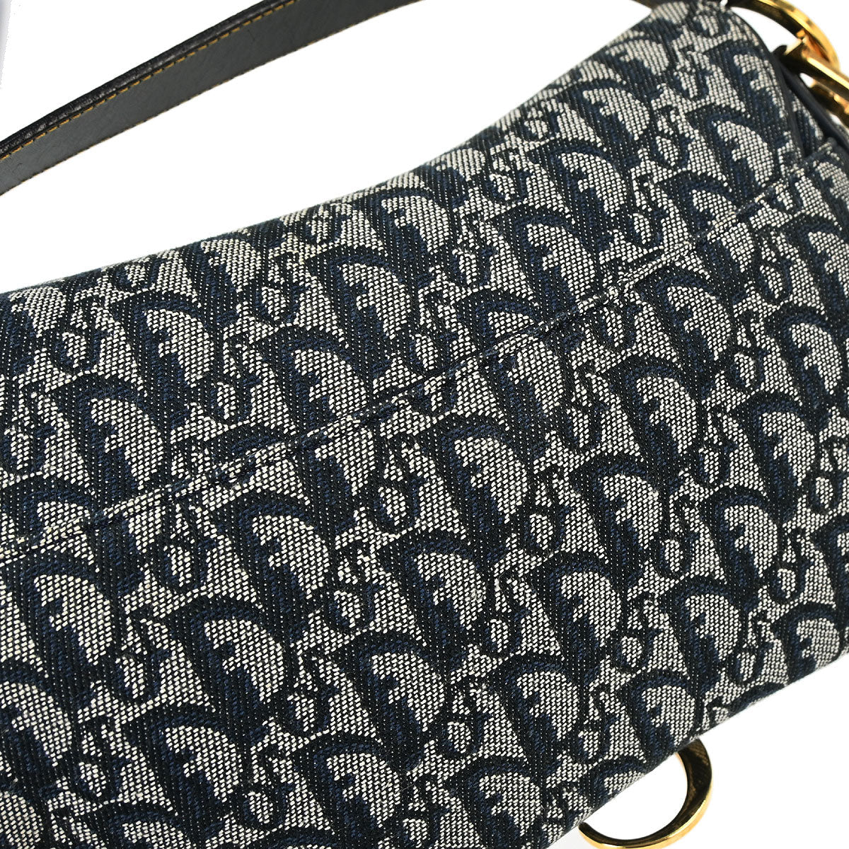Christian Dior Navy Trotter Double Saddle Handbag