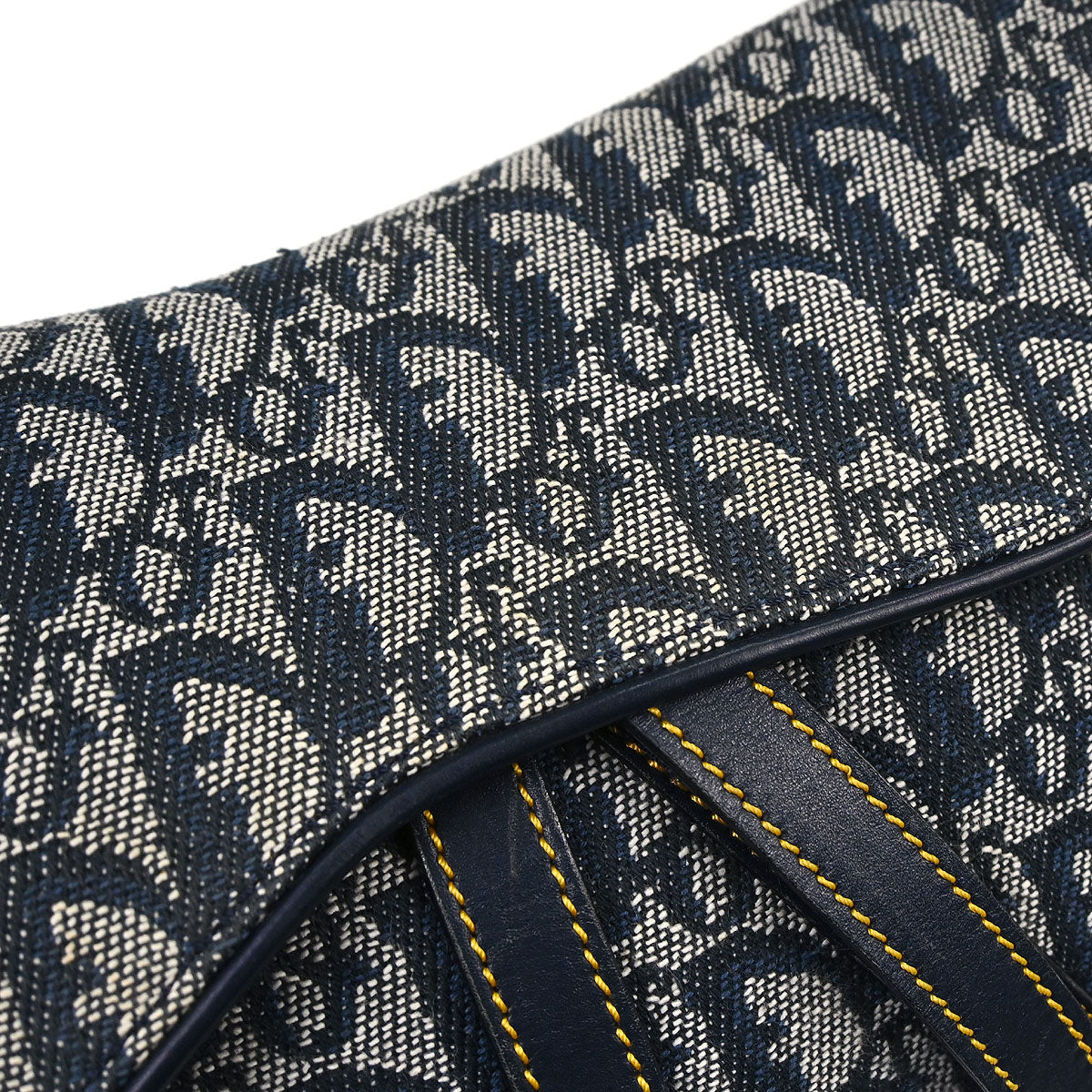 Christian Dior Navy Trotter Double Saddle Handbag