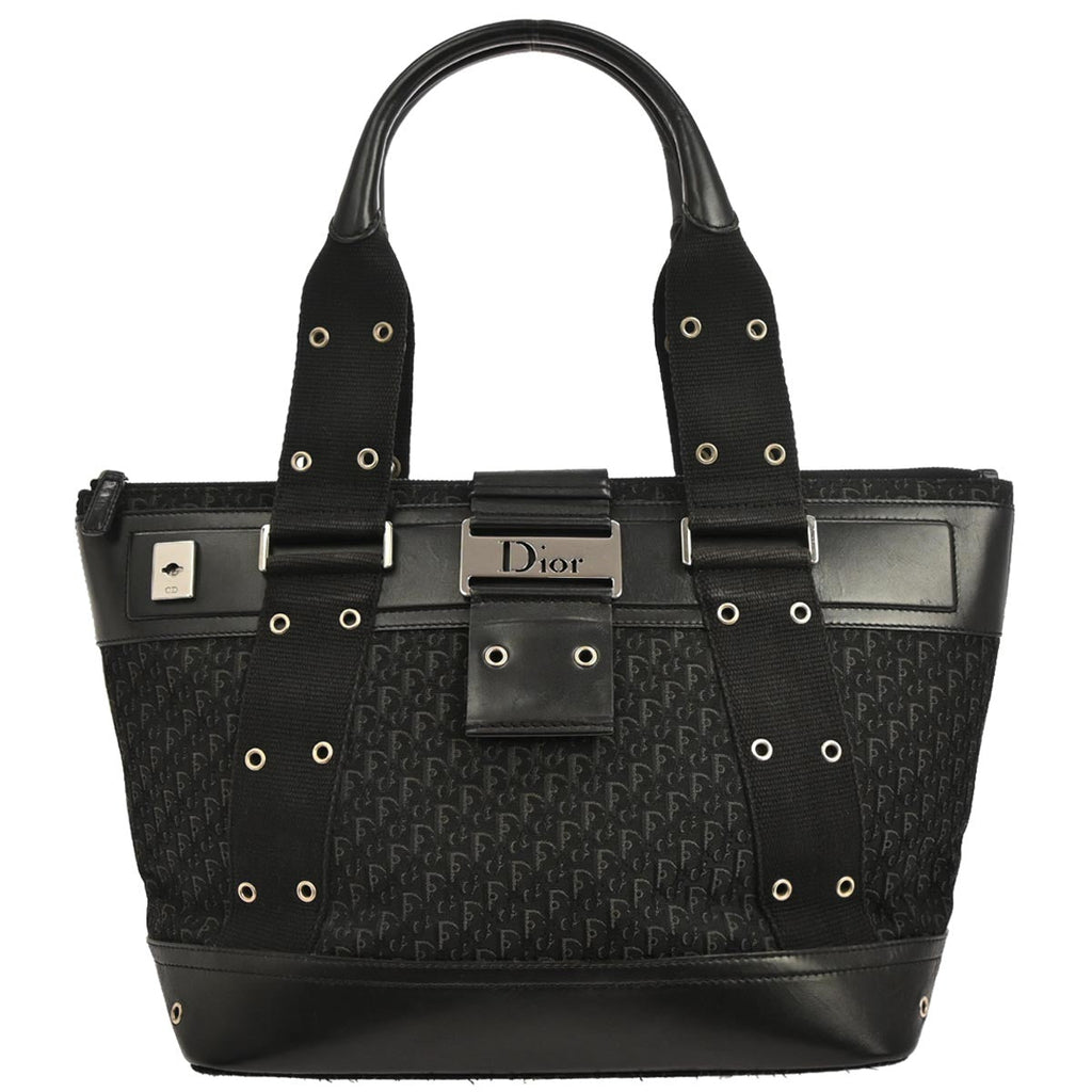 Christian Dior Black Trotter Street Chic Tote Bag