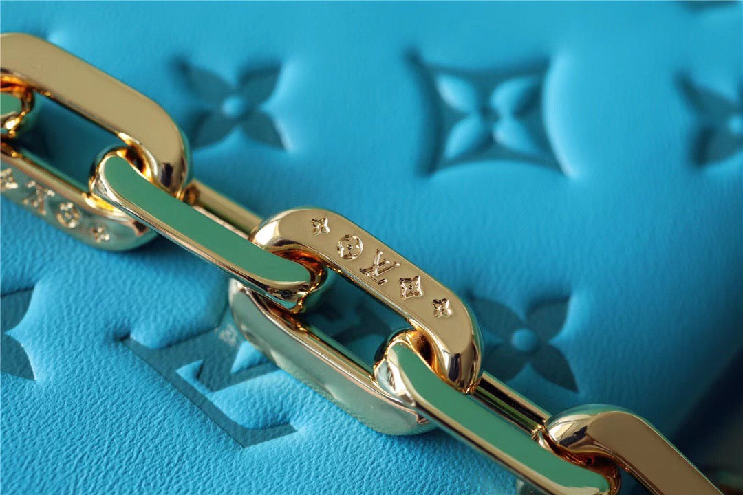 Louis Vuitton Coussin PM Monogram Blue For Women, Women’s Bags, Shoulder And Crossbody Bags 10.2in/26cm Louis Vuitton 