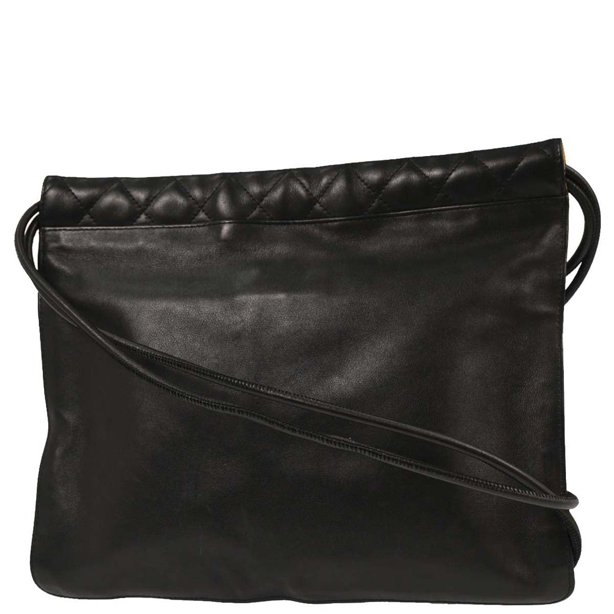 Chanel 2005-2006 Black Calfskin Cambon Ligne Shoulder Bag