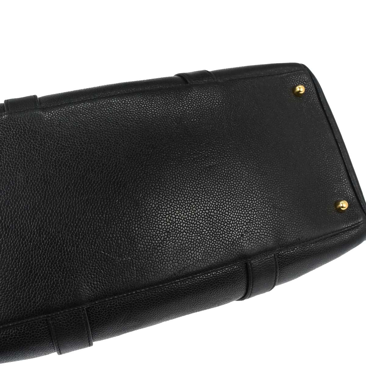 Chanel Black Caviar Skin 2way Shoulder Duffle Handbag