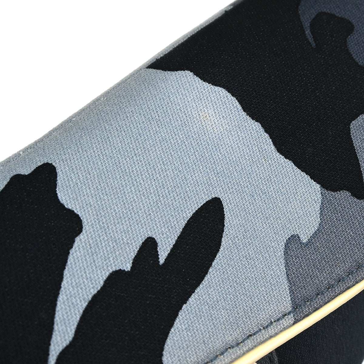 Christian Dior Blue Canvas Camouflage Saddle Handbag