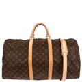 Louis Vuitton 2002 Monogram Keepall Bandouliere 55 Duffle Bag M41414