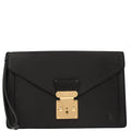 Louis Vuitton 2001 Black Epi Pochette Serie Dragonne Clutch Bag M52612