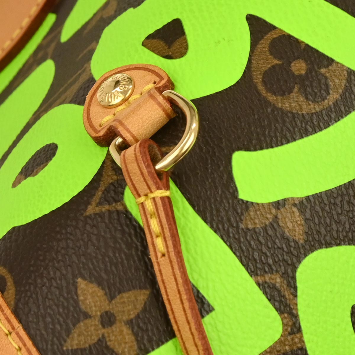 Louis Vuitton 2009 Green Monogram Graffiti Neverfull GM Tote Bag M93703