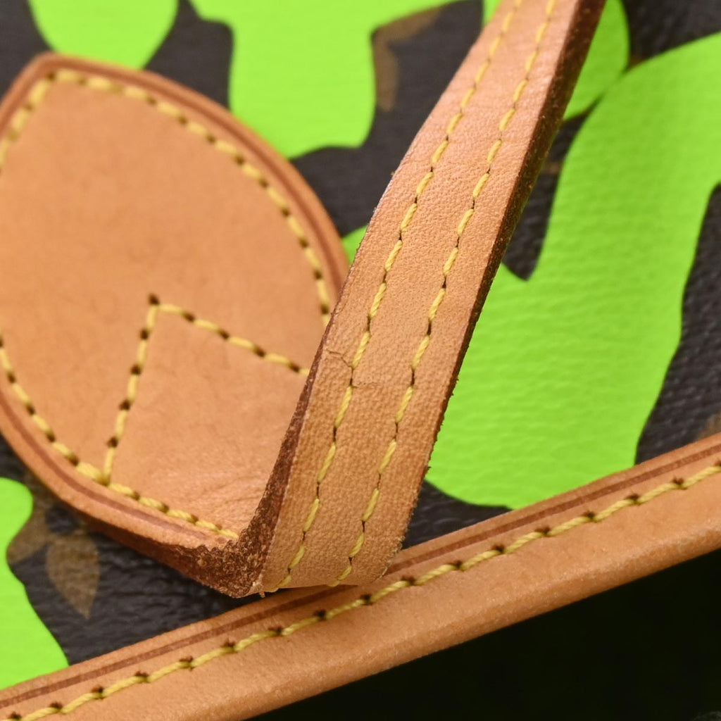 Louis Vuitton 2009 Green Monogram Graffiti Neverfull GM Tote Bag M93703