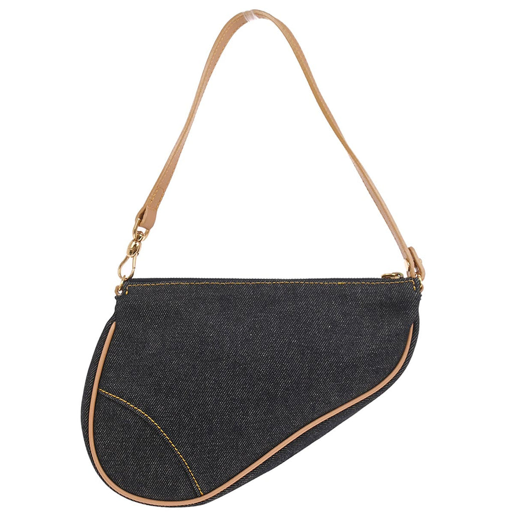 Christian Dior Navy Denim Saddle Handbag