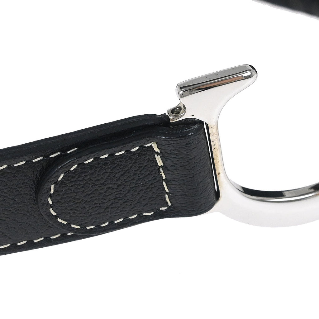 Christian Dior 2005 Black Embroidered Trotter Saddle Handbag