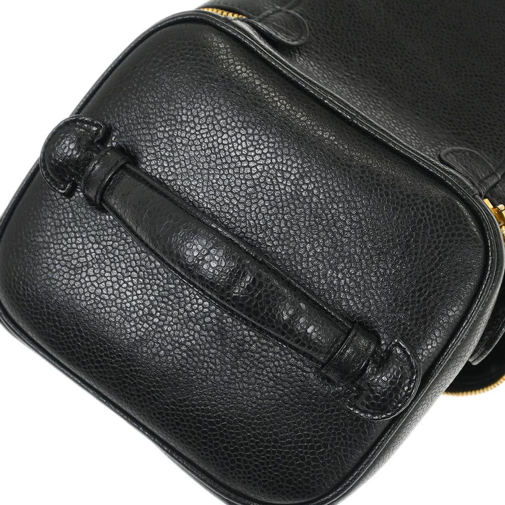 Chanel Black Caviar Skin Timeless Vanity Handbag