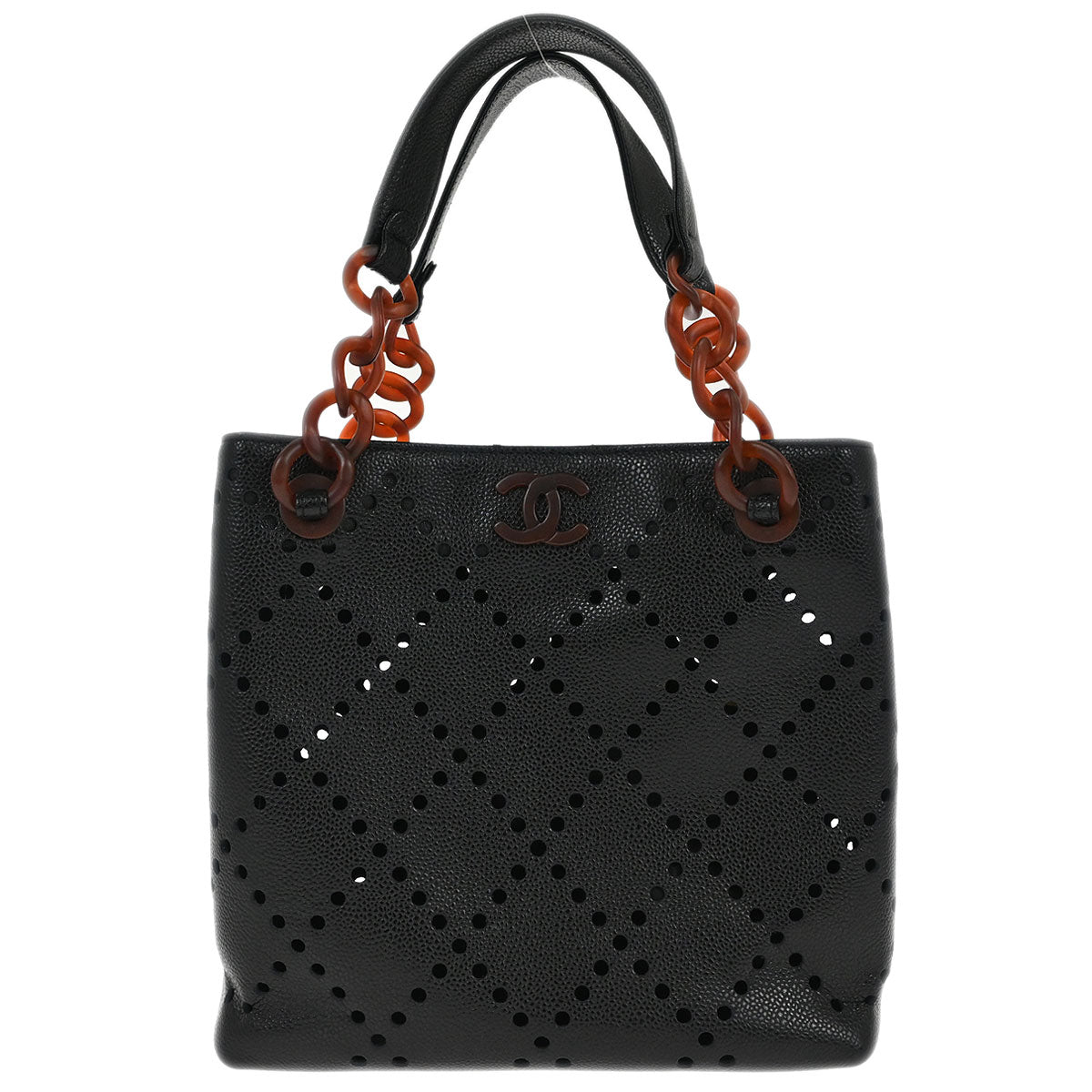 Chanel 2003-2004 Black Calfskin Tote Handbag