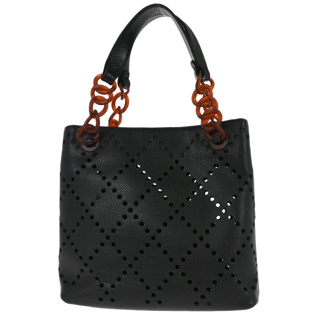 Chanel 2003-2004 Black Calfskin Tote Handbag