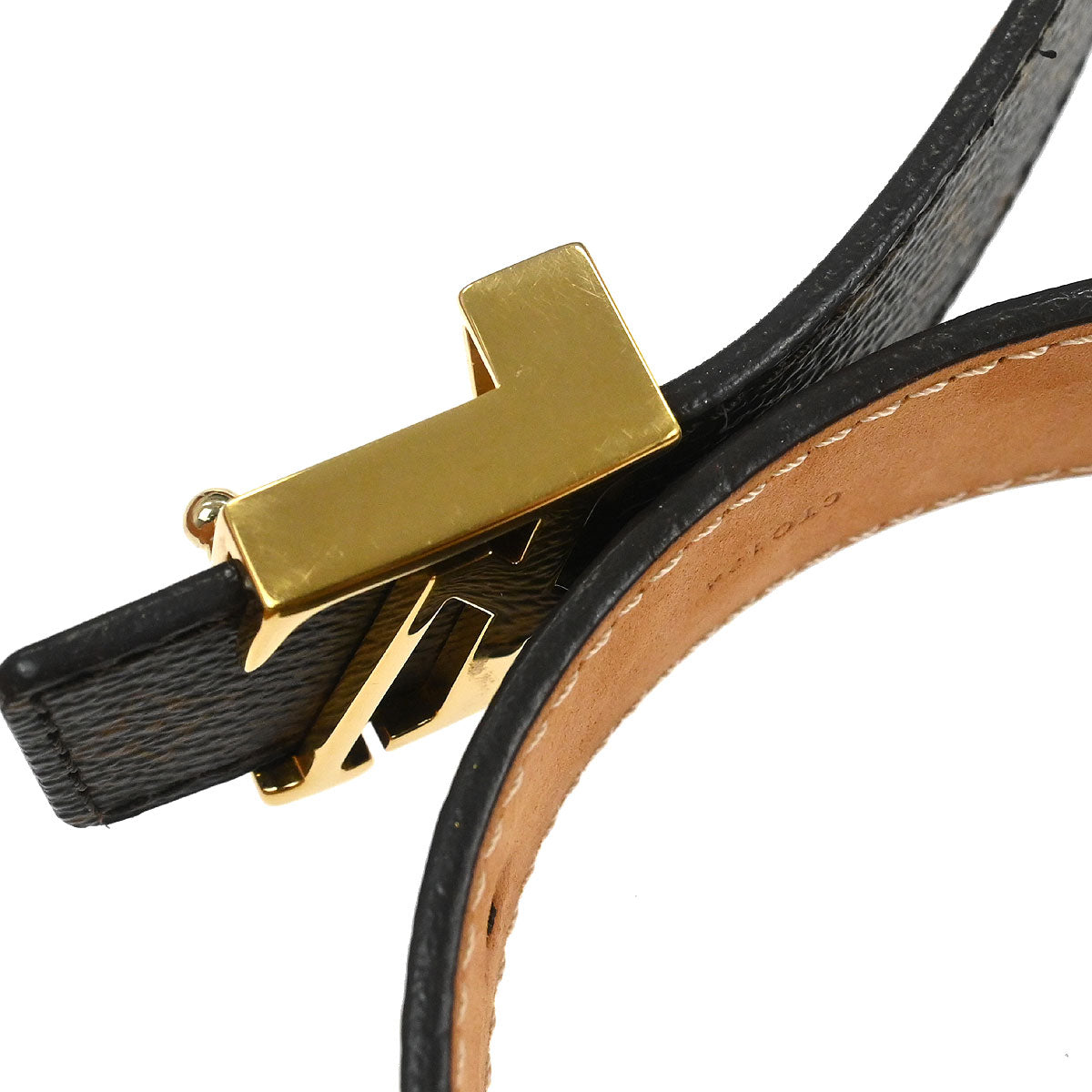 Louis Vuitton Monogram Ceinture LV Initial Belt M9781W #80/32 Small Good