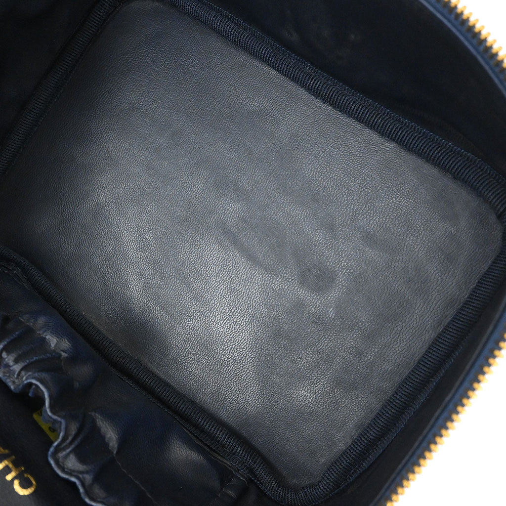 Chanel 1996-1997 Blue Denim Vanity Handbag