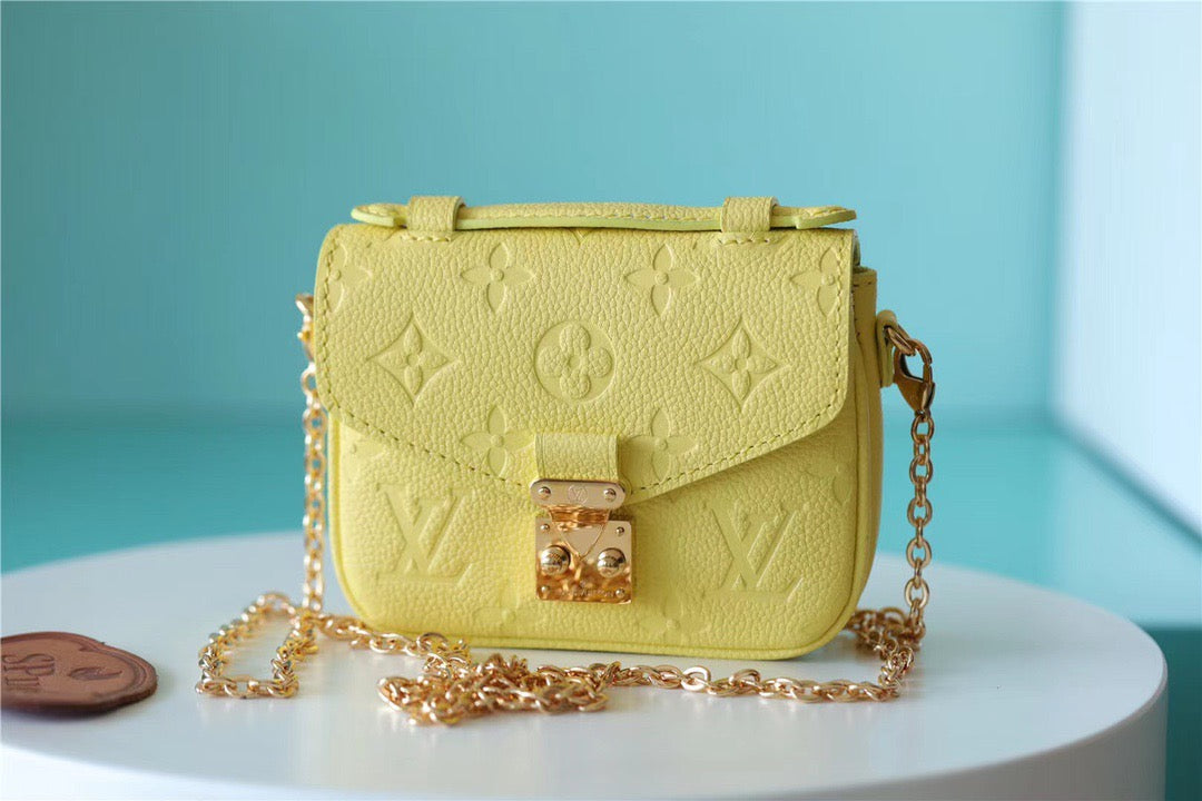 Louis Vuitton Micro Metis Monogram Empreinte Yellow For Women, WomenÃƒÂ¢Ã¢â€šÂ¬Ã¢â€žÂ¢s Handbags, Shoulder And Crossbody Bags 5.5in/14cm Louis Vuitton M81407