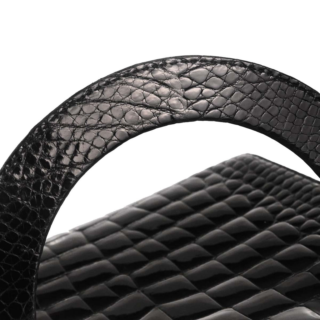Christian Dior * Black Crocodile Lady Dior 2way Shoulder Handbag