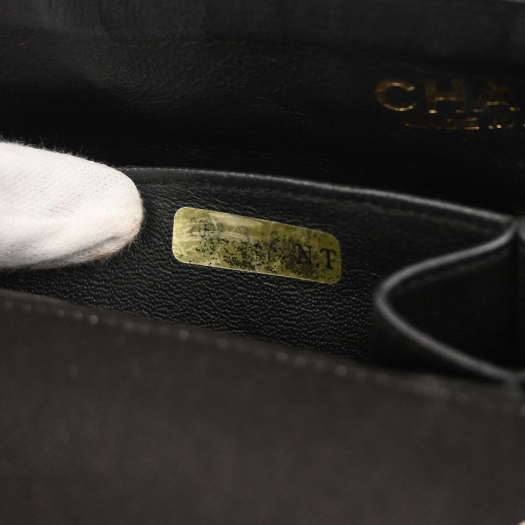 Chanel 2000-2002 Black Canvas COCO East West Choco Bar Shoulder Bag