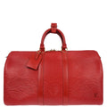 Louis Vuitton 1996 Red Epi Keepall 45 Travel Handbag M42977