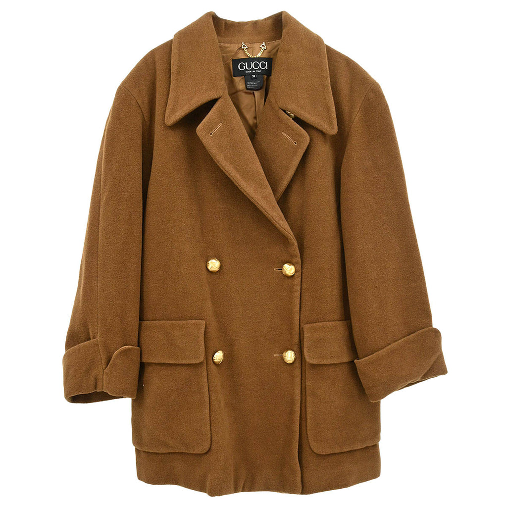 Gucci Double Breasted Jacket Brown #38