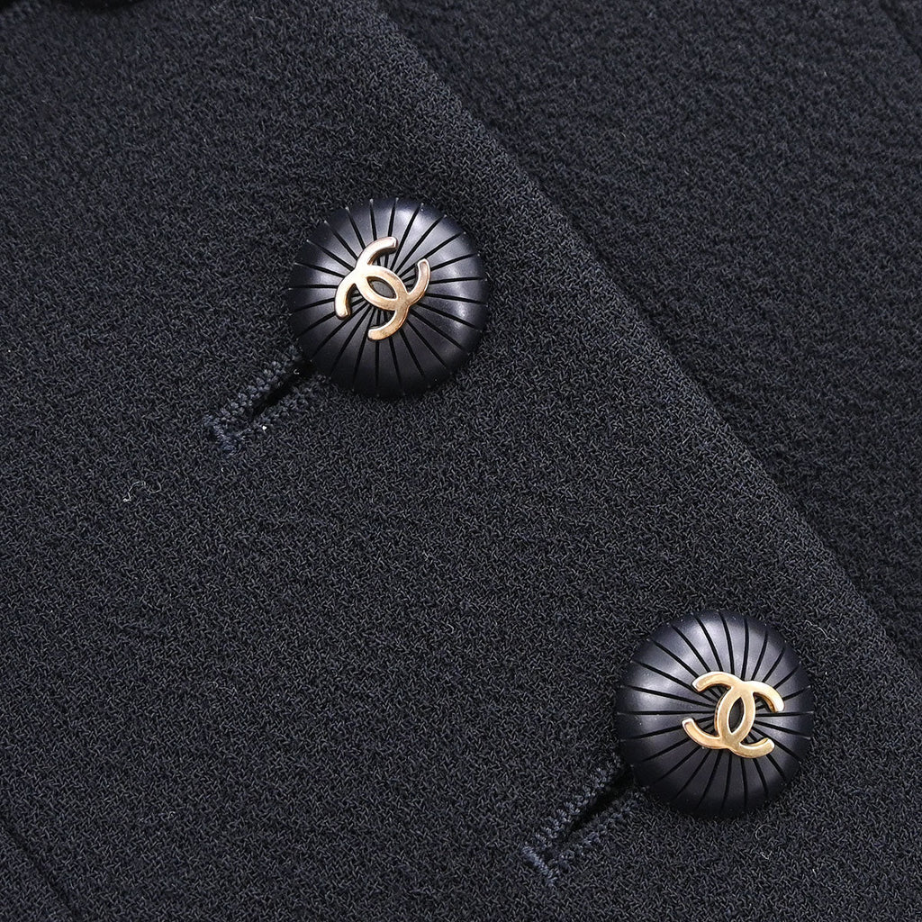 Chanel 1993 Setup Suit Jacket Skirt Black #36
