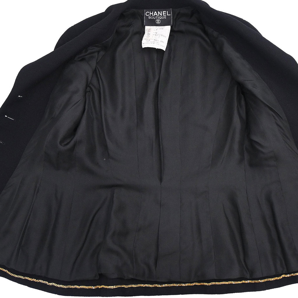 Chanel 1993 Setup Suit Jacket Skirt Black #36