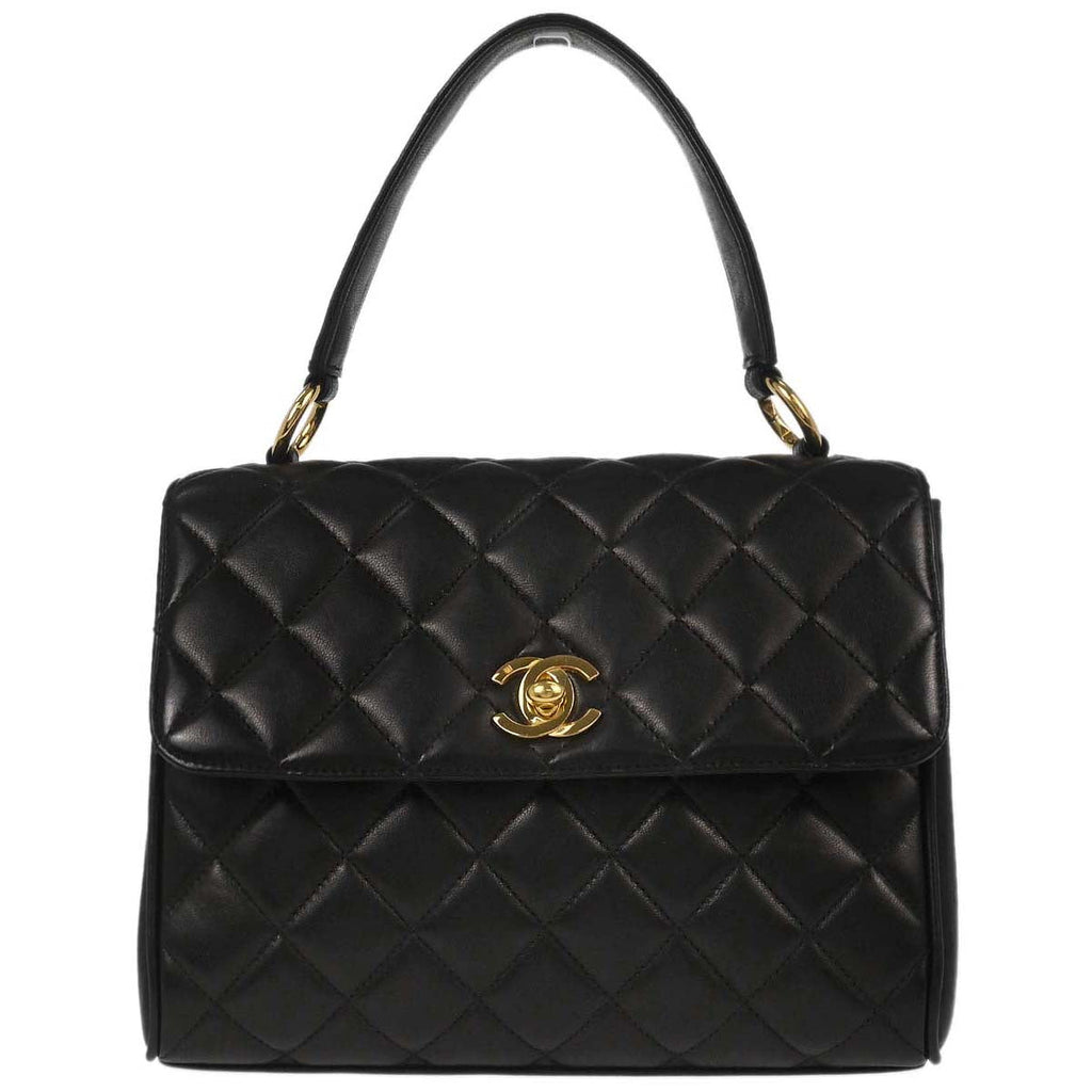 Chanel 1996-1997 Black Lambskin Handbag