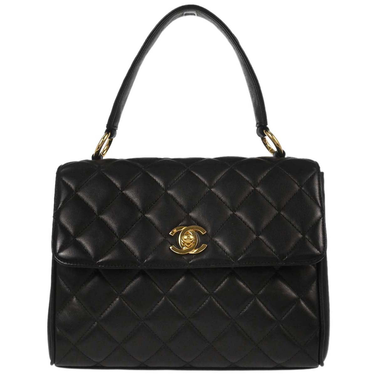 Chanel 1996-1997 Black Lambskin Handbag
