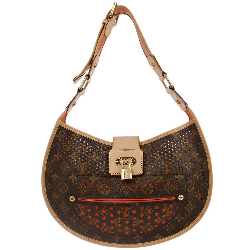 Louis Vuitton 2005 Monogram Perfo Demi-lune Shoulder Bag M95178