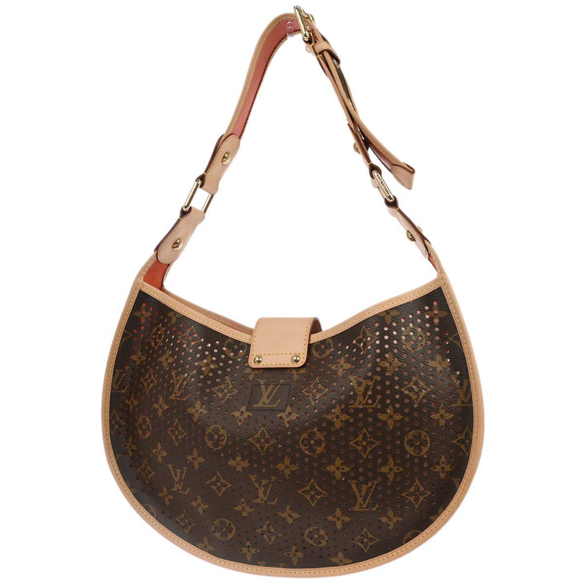 Louis Vuitton 2005 Monogram Perfo Demi-lune Shoulder Bag M95178