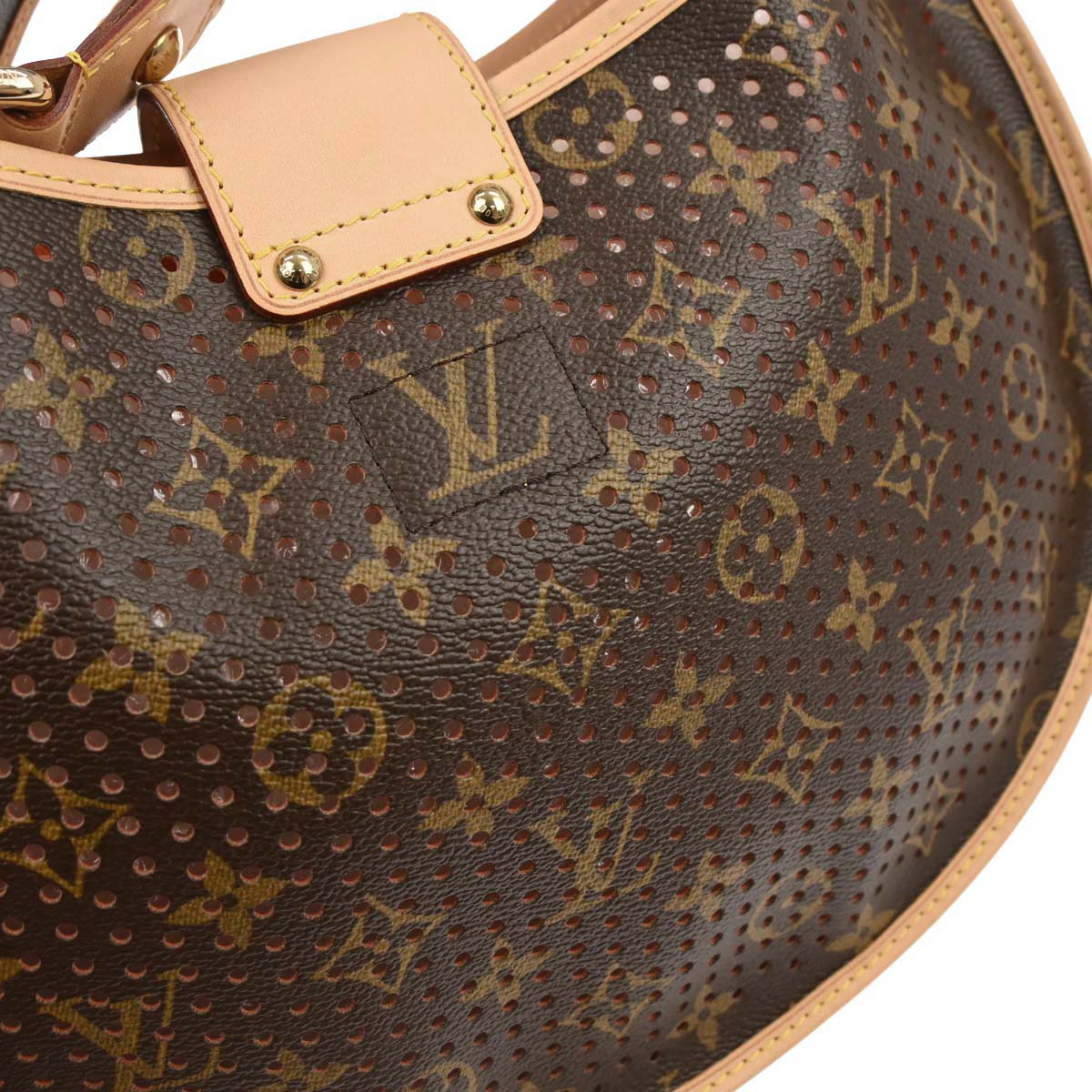 Louis Vuitton 2005 Monogram Perfo Demi-lune Shoulder Bag M95178